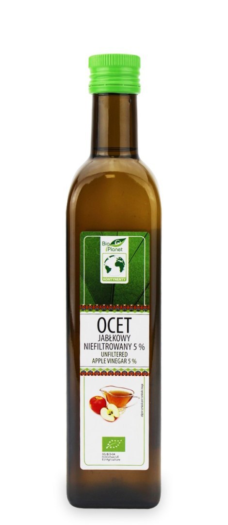 OCET JABŁKOWY 5 % NIEFILTROWANY BIO 500 ml - BIO PLANET BIO PLANET - seria INNE