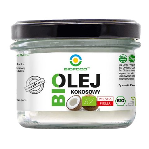 OLEJ KOKOSOWY BEZWONNY BIO 180 ml - BIOFOOD BIOFOOD (soki, przetwory, octy, olej kokosowy) OLEJ KOKOSOWY BEZWONNY BIO 180 ml - BIOFOOD BIOFOOD (soki, przetwory, octy, olej kokosowy)