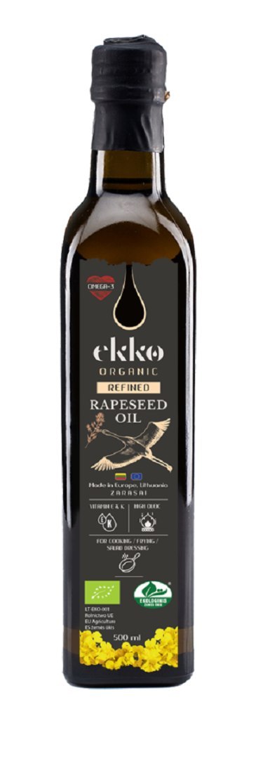 OLEJ RZEPAKOWY DO GOTOWANIA I SMAŻENIA TŁOCZONY NA ZIMNO OMEGA-3 BIO 1 L - EKKO EKKO (oleje) OLEJ RZEPAKOWY DO GOTOWANIA I SMAŻENIA TŁOCZONY NA ZIMNO OMEGA-3 BIO 1 L - EKKO EKKO (oleje)