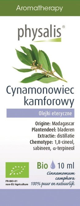OLEJEK ETERYCZNY CYNAMONOWIEC KAMFOROWY BIO 10 ml - PHYSALIS PHYSALIS (olejki eteryczne, suplementy)