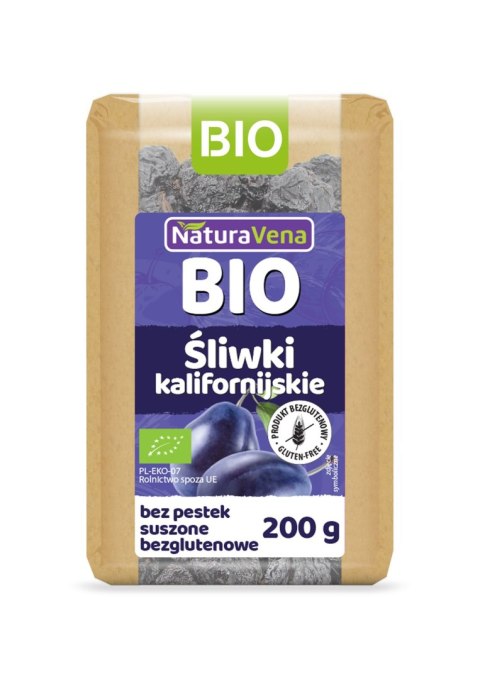 ŚLIWKI KALIFORNIJSKIE SUSZONE BEZGLUTENOWE BIO 200 g - NATURAVENA NATURAVENA BIO ŚLIWKI KALIFORNIJSKIE SUSZONE BEZGLUTENOWE BIO 200 g - NATURAVENA NATURAVENA BIO