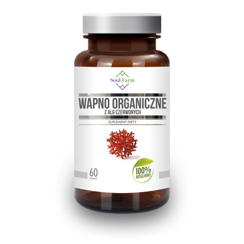 WAPNO ORGANICZNE (800 mg) 60 KAPSUŁEK - SOUL FARM SOUL FARM (witaminy i ekstrakty) WAPNO ORGANICZNE (800 mg) 60 KAPSUŁEK - SOUL FARM SOUL FARM (witaminy i ekstrakty)