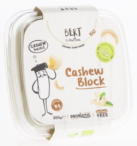 WEGAŃSKA ALTERNATYWA MASŁA Z ORZECHÓW NERKOWCA BIO 200 g - BERT BERT (nabiał roślinny) WEGAŃSKA ALTERNATYWA MASŁA Z ORZECHÓW NERKOWCA BIO 200 g - BERT BERT (nabiał roślinny)