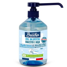 ŻEL DO MYCIA NACZYŃ I RĄK NA BAZIE MYDŁA LNIANEGO I ALG MORSKICH ECO 500 ml - BRIOCHIN BRIOCHIN (środki czystości)