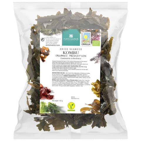 ALGI MORSKIE SUSZONE - KOMBU BIO 100 g (TOREBKA FOLIOWA) - PORTO MUINOS PORTO MUINOS (algi morskie) ALGI MORSKIE SUSZONE - KOMBU BIO 100 g (TOREBKA FOLIOWA) - PORTO MUINOS PORTO MUINOS (algi morskie)
