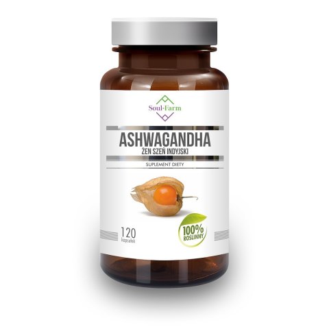 ASHWAGANDHA EKSTRAKT (500 mg) 120 KAPSUŁEK - SOUL FARM SOUL FARM (witaminy i ekstrakty) ASHWAGANDHA EKSTRAKT (500 mg) 120 KAPSUŁEK - SOUL FARM SOUL FARM (witaminy i ekstrakty)