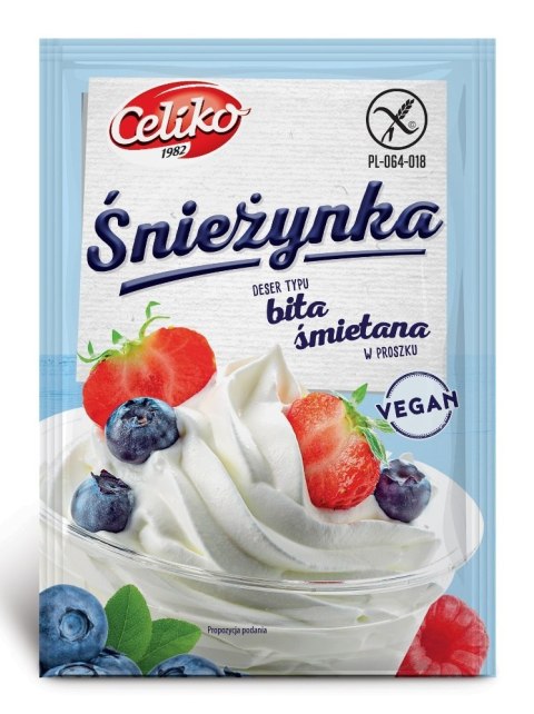 BITA ŚMIETANA ŚNIEŻYNKA WEGAŃSKA BEZGLUTENOWA 50 g - CELIKO CELIKO (batony, galaretki, mieszanki do wypieków) BITA ŚMIETANA ŚNIEŻYNKA WEGAŃSKA BEZGLUTENOWA 50 g - CELIKO CELIKO (batony, galaretki, mieszanki do wypieków)