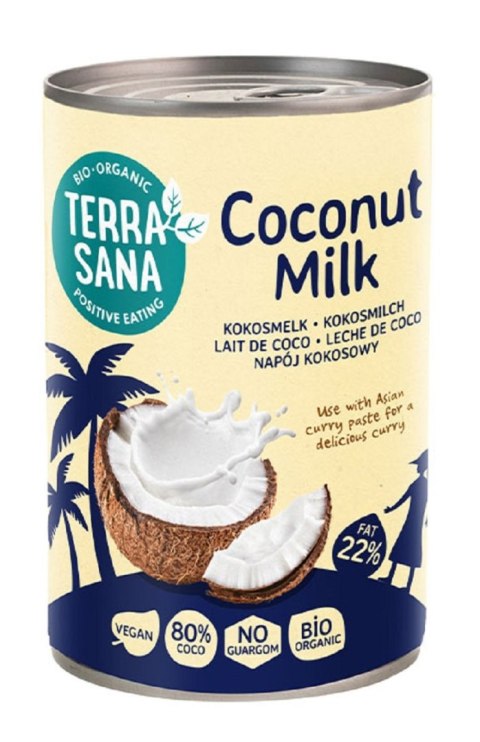 COCONUT MILK - NAPÓJ KOKOSOWY BEZ GUMY GUAR (22 % TŁUSZCZU) BIO 400 ml - TERRASANA TERRASANA (kremy, makarony, sosy sojowe, inne) COCONUT MILK - NAPÓJ KOKOSOWY BEZ GUMY GUAR (22 % TŁUSZCZU) BIO 400 ml - TERRASANA TERRASANA (kremy, makarony, sosy sojowe, inne)