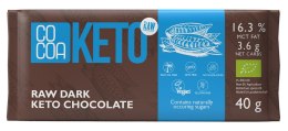 CZEKOLADA Z OLEJEM MCT BEZ DODATKU CUKRÓW BEZGLUTENOWA KETO BIO 40 g - COCOA COCOA (czekolady i bakalie w surowej czekoladzie)