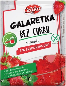 GALARETKA BEZ CUKRU O SMAKU TRUSKAWKOWYM BEZGLUTENOWA 14 g - CELIKO CELIKO (batony, galaretki, mieszanki do wypieków)