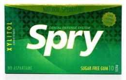 GUMA DO ŻUCIA Z KSYLITOLEM O SMAKU MIĘTY KĘDZIERZAWEJ BEZGLUTENOWA (10 szt.) 12 g - SPRY SANTINI (ksylitol, gumy do żucia SPRY)