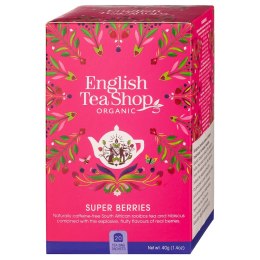 HERBATKA Z HIBISKUSEM, ROOIBOS, TRUSKAWKAMI, BORÓWKAMI I MALINAMI BIO (20 x 2,25 g) 45 g - ENGLISH TEA SHOP ORGANIC ENGLISH TEA SHOP ORGANIC (herbaty)