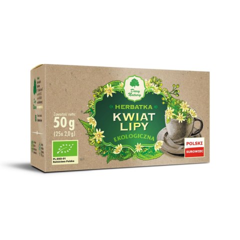 HERBATKA Z KWIATU LIPY BIO (25 x 2 g) 50 g - DARY NATURY DARY NATURY - herbatki HERBATKA Z KWIATU LIPY BIO (25 x 2 g) 50 g - DARY NATURY DARY NATURY - herbatki