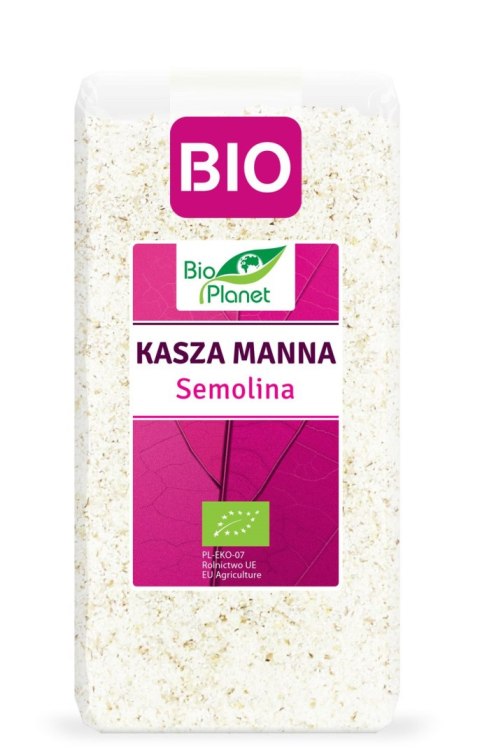 KASZA MANNA BIO 500 g - BIO PLANET BIO PLANET - seria RÓŻOWA (płatki, otręby, musli) KASZA MANNA BIO 500 g - BIO PLANET BIO PLANET - seria RÓŻOWA (płatki, otręby, musli)