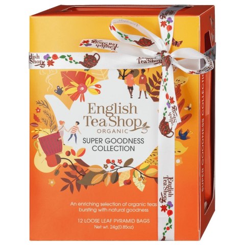 KOLEKCJA HERBATEK OWOCOWO - ZIOŁOWYCH BIO PIRAMIDKI (SUPER GOODNESS - 6 SMAKÓW) (12 x 2 g) 24 g - ENGLISH TEA SHOP ENGLISH TEA SHOP ORGANIC (herbaty) KOLEKCJA HERBATEK OWOCOWO - ZIOŁOWYCH BIO PIRAMIDKI (SUPER GOODNESS - 6 SMAKÓW) (12 x 2 g) 24 g - ENGLISH TEA SHOP ENGLISH TEA SHOP ORGANIC (herbaty)