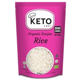 MAKARON (KONJAC) W KSZTAŁCIE RYŻU BEZGLUTENOWY BIO 270 g (200 g) - KETO CHEF (BETTER THAN FOODS) KETO CHEF (makarony konjac)