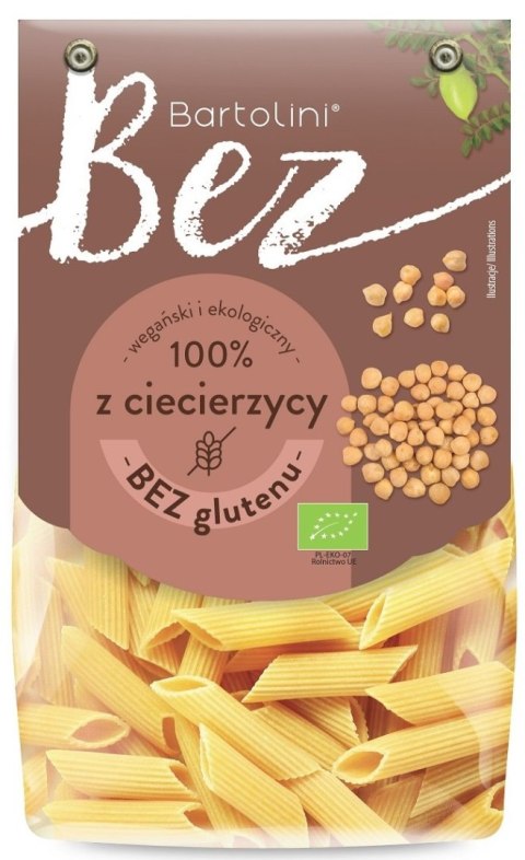 MAKARON PROTEINOWY (Z CIECIERZYCY) PENNE BEZGLUTENOWY BIO 250 g - BARTOLINI BARTOLINI (makarony) MAKARON PROTEINOWY (Z CIECIERZYCY) PENNE BEZGLUTENOWY BIO 250 g - BARTOLINI BARTOLINI (makarony)