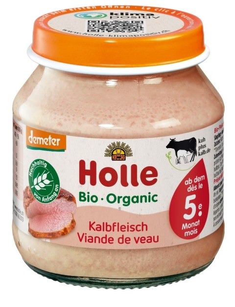 MIĘSO CIELĘCINA BEZ DODATKU CUKRÓW BEZGLUTENOWE OD 5 MIESIĄCA DEMETER BIO 125 g - HOLLE HOLLE (żywność dla niemowląt) MIĘSO CIELĘCINA BEZ DODATKU CUKRÓW BEZGLUTENOWE OD 5 MIESIĄCA DEMETER BIO 125 g - HOLLE HOLLE (żywność dla niemowląt)