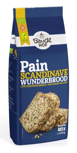 MIESZANKA DO WYPIEKU CHLEBA WIELOZIARNISTEGO BEZGLUTENOWA (SKANDYNAWSKA) BIO 600 g - BAUCK HOF BAUCK HOF (mieszanki do wypieków)