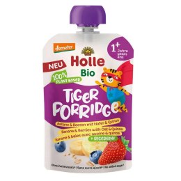 MUS OWSIANKOWY TYGRYS (RYŻ - BANAN - OWOCE JAGODOWE - QUINOA) OD 1 ROKU DEMETER BIO 110 g - HOLLE HOLLE (żywność dla niemowląt)