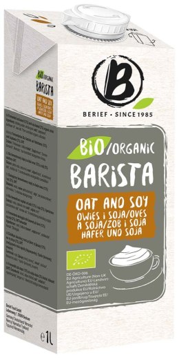 NAPÓJ OWSIANO - SOJOWY BARISTA BEZ DODATKU CUKRÓW BIO 1 L - BERIEF BERIEF (napoje roślinne)