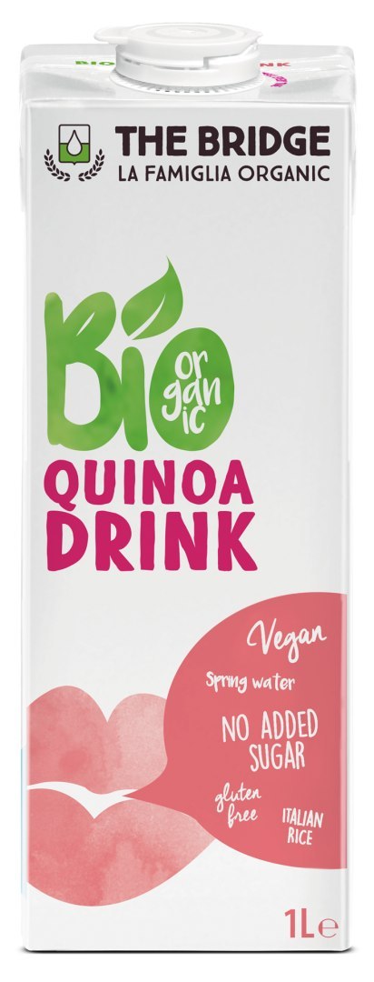 NAPÓJ QUINOA Z RYŻEM BEZ DODATKU CUKRÓW BEZGLUTENOWY BIO 1 L - THE BRIDGE THE BRIDGE (napoje i desery roślinne) NAPÓJ QUINOA Z RYŻEM BEZ DODATKU CUKRÓW BEZGLUTENOWY BIO 1 L - THE BRIDGE THE BRIDGE (napoje i desery roślinne)