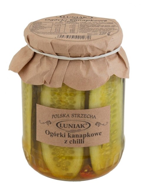 OGÓRKI KANAPKOWE Z CHILI 710 g (380 g) - LUNIAK LUNIAK (przetwory warzywne, owocowe) OGÓRKI KANAPKOWE Z CHILI 710 g (380 g) - LUNIAK LUNIAK (przetwory warzywne, owocowe)