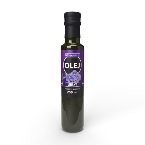 OLEJ LNIANY TŁOCZONY NA ZIMNO 250 ml - NATURAVENA NATURAVENA OLEJ LNIANY TŁOCZONY NA ZIMNO 250 ml - NATURAVENA NATURAVENA
