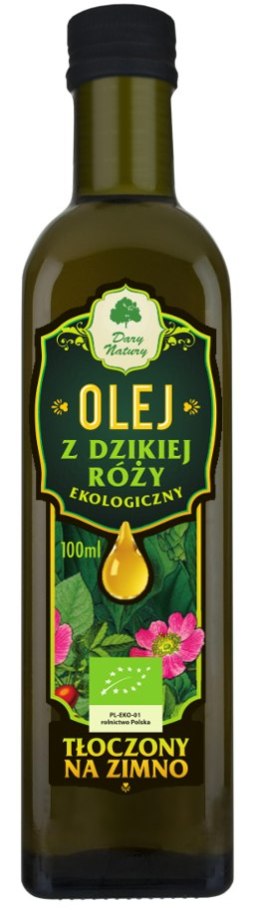 OLEJ Z PESTEK DZIKIEJ RÓŻY TŁOCZONY NA ZIMNO BIO 100 ml - DARY NATURY DARY NATURY - inne