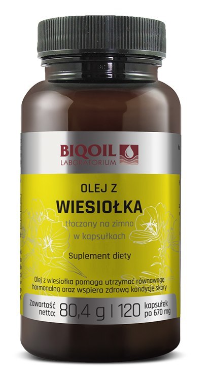 OLEJ Z WIESIOŁKA TŁOCZONY NA ZIMNO (670 mg) 120 KAPSUŁEK - BIOOIL BIOOIL (oleje) OLEJ Z WIESIOŁKA TŁOCZONY NA ZIMNO (670 mg) 120 KAPSUŁEK - BIOOIL BIOOIL (oleje)