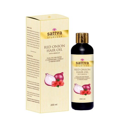 OLEJEK DO WŁOSÓW Z CZERWONEJ CEBULI Z HIBISKUSEM 200 ml - SATTVA SATTVA (kadzidła, kosmetyki) OLEJEK DO WŁOSÓW Z CZERWONEJ CEBULI Z HIBISKUSEM 200 ml - SATTVA SATTVA (kadzidła, kosmetyki)