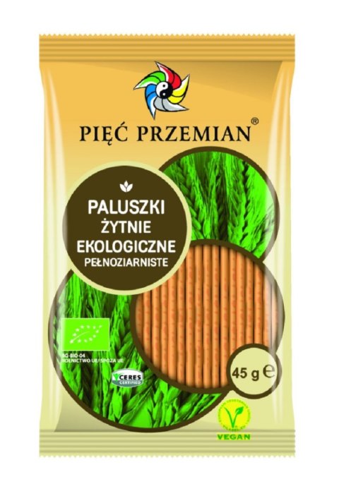 PALUSZKI ŻYTNIE PEŁNOZIARNISTE BIO 45 g - PIĘĆ PRZEMIAN PIĘĆ PRZEMIAN (produkty spożywcze) PALUSZKI ŻYTNIE PEŁNOZIARNISTE BIO 45 g - PIĘĆ PRZEMIAN PIĘĆ PRZEMIAN (produkty spożywcze)