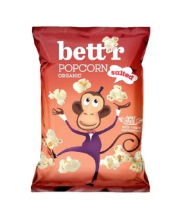 POPCORN Z SOLĄ MORSKĄ BIO 60 g - BETT'R BETT'R (smoothie, kremy, praliny)
