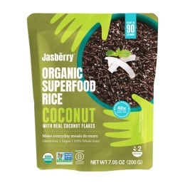 RYŻ EXPRESS JASBERRY RAZOWY Z PŁATKAMI KOKOSOWYMI BEZGLUTENOWY BIO 200 g - JASBERRY RICE (CALORIE WATCHERS) JASBERRY (ryż, ryż konjac)