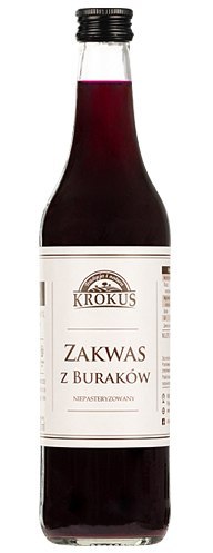 ZAKWAS Z BURAKÓW NIEPASTERYZOWANY BEZGLUTENOWY 500 ml - KROKUS KROKUS (przetwory owocowe i warzywne)