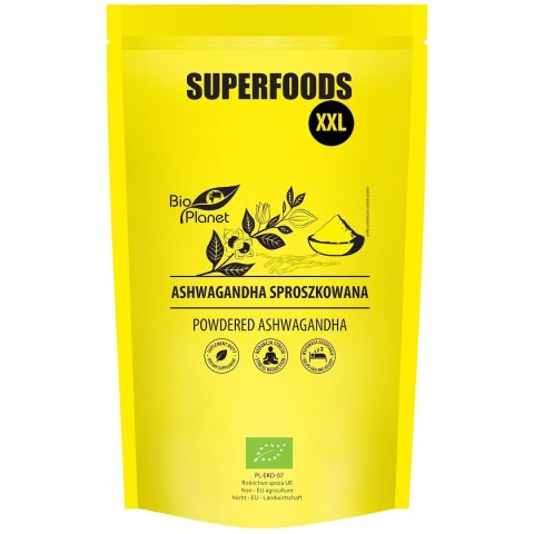 ASHWAGANDHA SPROSZKOWANA BIO 500 g - BIO PLANET BIO PLANET - seria SUPERFOODS ASHWAGANDHA SPROSZKOWANA BIO 500 g - BIO PLANET BIO PLANET - seria SUPERFOODS