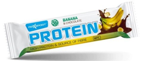 BATON PROTEINOWY BANANOWY W MLECZNEJ CZEKOLADZIE BEZGLUTENOWY 50 g - MAXSPORT MAXSPORT (batony, kremy, makarony) BATON PROTEINOWY BANANOWY W MLECZNEJ CZEKOLADZIE BEZGLUTENOWY 50 g - MAXSPORT MAXSPORT (batony, kremy, makarony)