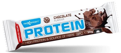 BATON PROTEINOWY O SMAKU CZEKOLADOWYM W KAKAOWEJ POLEWIE BEZGLUTENOWY 50 g - MAXSPORT MAXSPORT (batony, kremy, makarony) BATON PROTEINOWY O SMAKU CZEKOLADOWYM W KAKAOWEJ POLEWIE BEZGLUTENOWY 50 g - MAXSPORT MAXSPORT (batony, kremy, makarony)