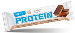 BATON PROTEINOWY O SMAKU NUGATOWYM W MLECZNEJ CZEKOLADZIE BEZGLUTENOWY 50 g - MAXSPORT MAXSPORT (batony, kremy, makarony)