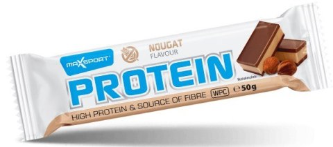 BATON PROTEINOWY O SMAKU NUGATOWYM W MLECZNEJ CZEKOLADZIE BEZGLUTENOWY 50 g - MAXSPORT MAXSPORT (batony, kremy, makarony) BATON PROTEINOWY O SMAKU NUGATOWYM W MLECZNEJ CZEKOLADZIE BEZGLUTENOWY 50 g - MAXSPORT MAXSPORT (batony, kremy, makarony)