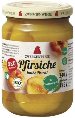 BRZOSKWINIE POŁÓWKI W LEKKIM SYROPIE BEZGLUTENOWE BIO 340 g (175 g) (SŁOIK) - ZWERGENWIESE ZWERGENWIESE (pasty, musy, sosy)
