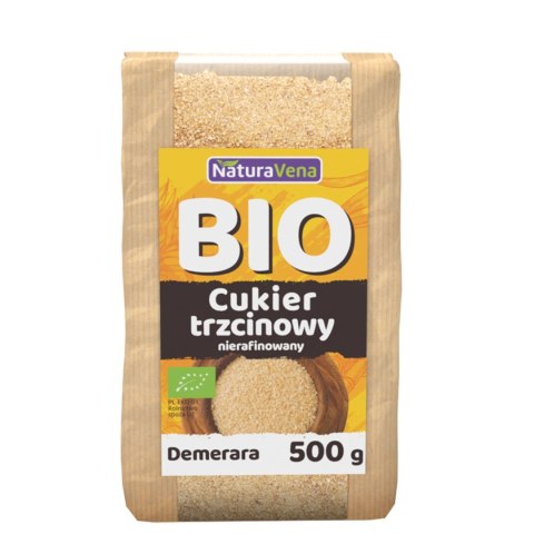 CUKIER TRZCINOWY DEMERARA BIO 500 g - NATURAVENA NATURAVENA BIO