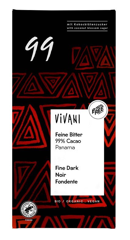 CZEKOLADA GORZKA 99 % BIO 80 g - VIVANI VIVANI (czekolady, batony, kakao instant)