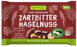 CZEKOLADA GORZKA Z ORZECHAMI LASKOWYMI BIO 100 g - RAPUNZEL RAPUNZEL (makarony, czekolady, oleje, kremy orz.)
