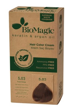 FARBA DO WŁOSÓW JASNY ZŁOTY BRĄZ (5.03) 250 g - BIOMAGIC BIOMAGIC (farby do włosów)
