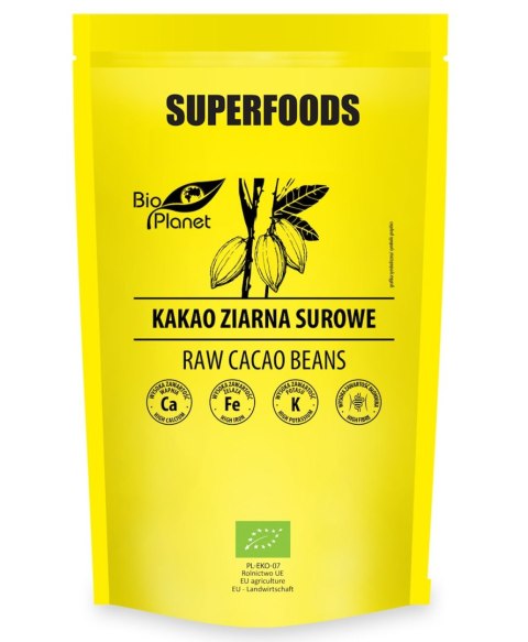 KAKAO ZIARNA SUROWE BIO 200 g - BIO PLANET SUPERFOODS BIO PLANET - seria SUPERFOODS KAKAO ZIARNA SUROWE BIO 200 g - BIO PLANET SUPERFOODS BIO PLANET - seria SUPERFOODS