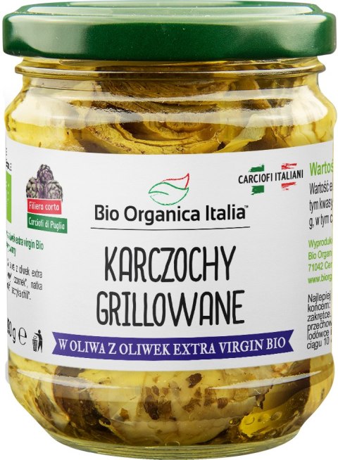 KARCZOCHY GRILLOWANE Z OLIWĄ Z OLIWEK EXTRA VIRGIN BIO 190 g (115 g) (SŁOIK) - BIO ORGANICA ITALIA BIO ORGANICA ITALIA (przetwory warzywne) KARCZOCHY GRILLOWANE Z OLIWĄ Z OLIWEK EXTRA VIRGIN BIO 190 g (115 g) (SŁOIK) - BIO ORGANICA ITALIA BIO ORGANICA ITALIA (przetwory warzywne)