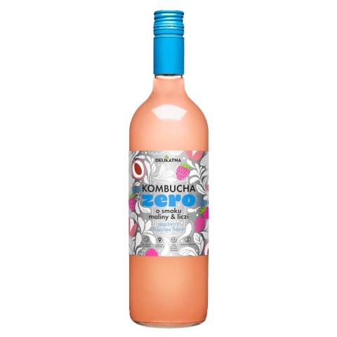 KOMBUCHA O SMAKU MALINY I LICZI ZERO % CUKRU 750 ml - DELIKATNA DELIKATNA (kombucha, kimchi, zakwas) KOMBUCHA O SMAKU MALINY I LICZI ZERO % CUKRU 750 ml - DELIKATNA DELIKATNA (kombucha, kimchi, zakwas)