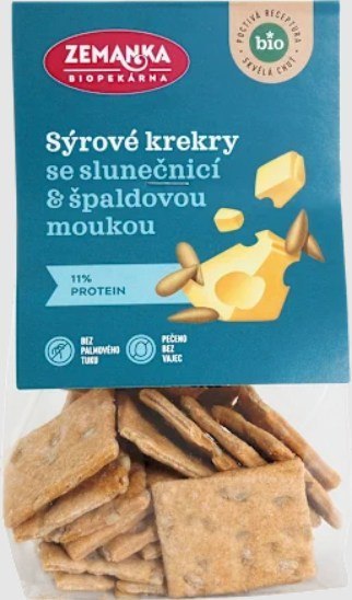 KRAKERSY Z SEREM I SŁONECZNIKIEM BIO 100 g - ZEMANKA ZEMANKA (ciastka)