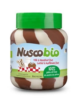 KREM DUO ORZECHOWO - KAKAOWO - MLECZNY BIO 400 g - NUSCOBIO NUSCOBIO (kremy orzechowe)